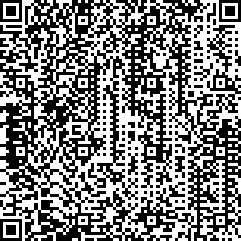 A black and white QR code with a complex pattern.