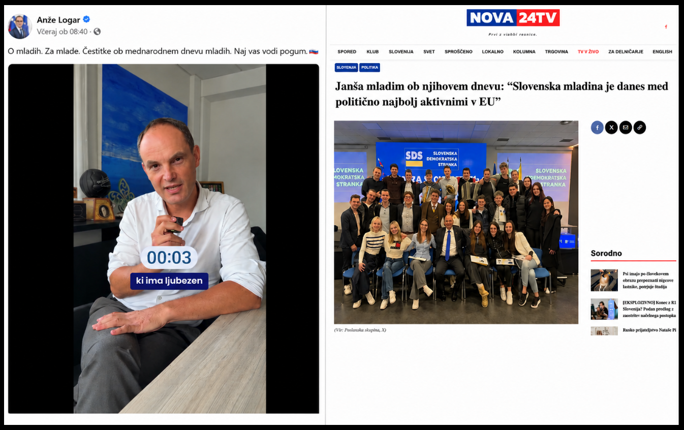 Image for Minister Logar čestita mladim in namiguje, da so leni, če ne delajo